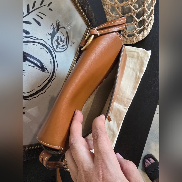 Tory Burch Leather Crossbody Saddle Bag - Picture 6 of 11